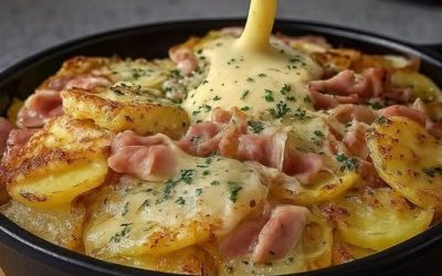 Krämig potatisgratäng med skinka