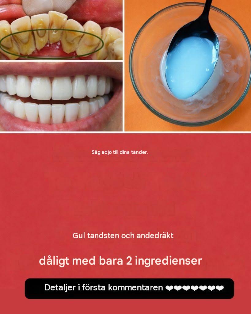 Said addio a denti gialli, tartaro e alito cattivo con soli 2 semplici ingredientsi.