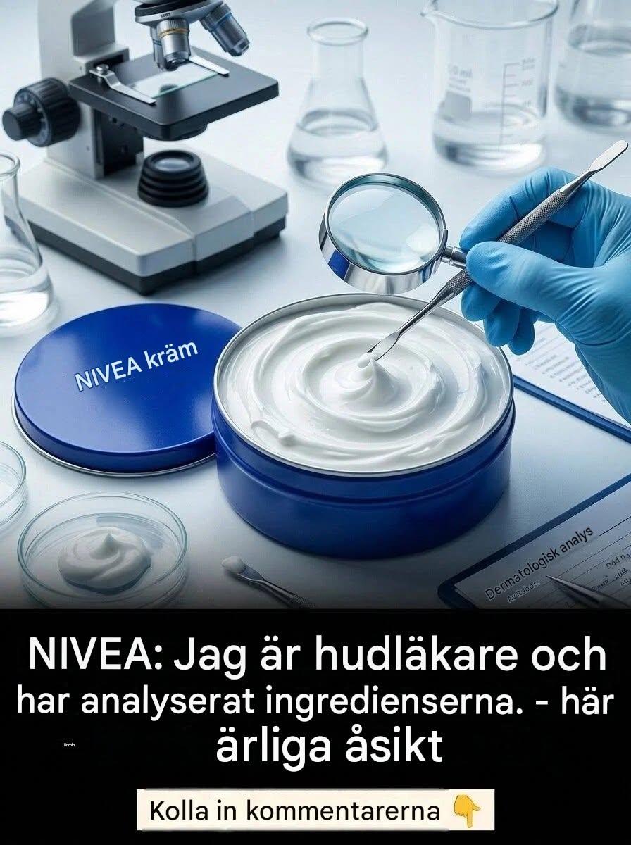 NIVEA Krämanalysator och sedan: Det är den blodiga dagen och den vita burken