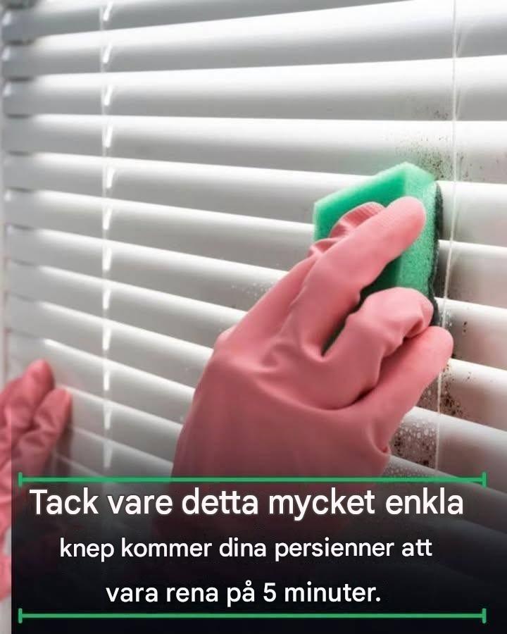 Tack vare detta mycket enkla knep kommer dina persienner att vara rena på 5 minuter.