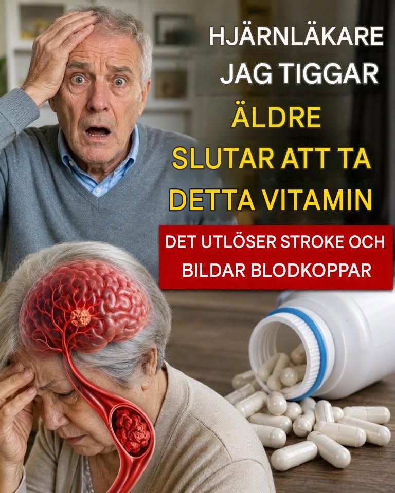 Som hjärnläkare är jag CHOCKAD. DETTA VITAMIN ÖKAR RISKERNA FÖR STROKE ÖVER EN NATTEN. ÄLDREHÄLSA