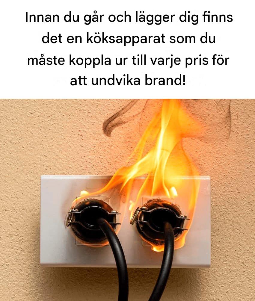 Alla bör dra ur sladden till den här köksapparaten innan de går och lägger sig för att förhindra brand