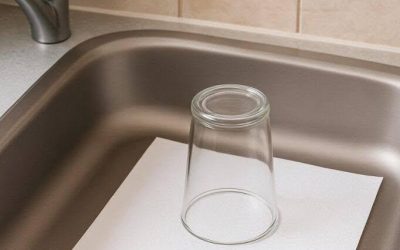 Här är anledningen till att du alltid bör lämna ett upp-och-ner-vänt glas och en papperslapp i diskhon innan du åker på semester
