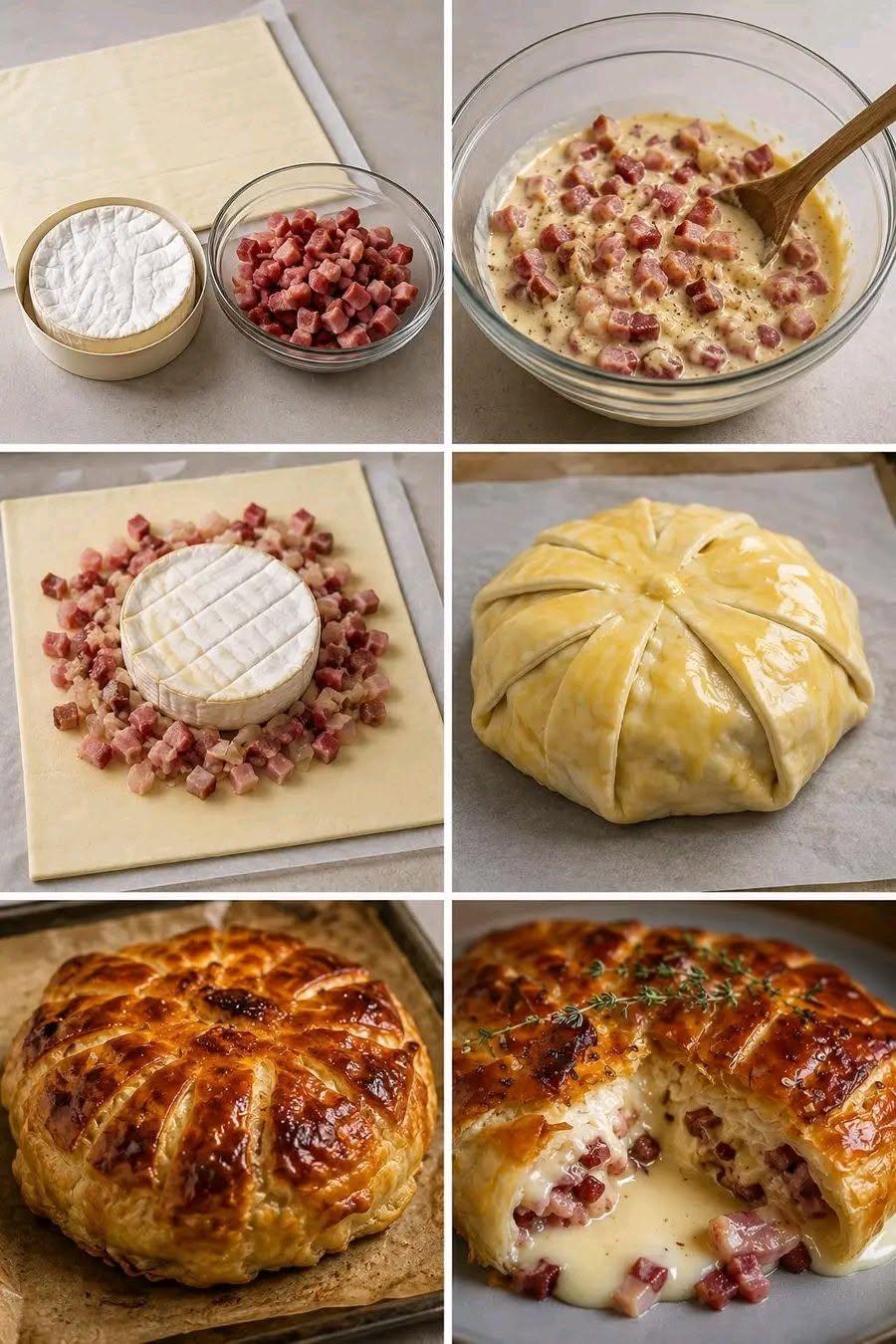 Gourmetsmördeg med camembert och bacon: ett smältande och utsökt recept
