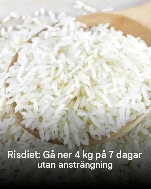 Risdiet: Gå ner 4 kg på 7 dagar utan ansträngning