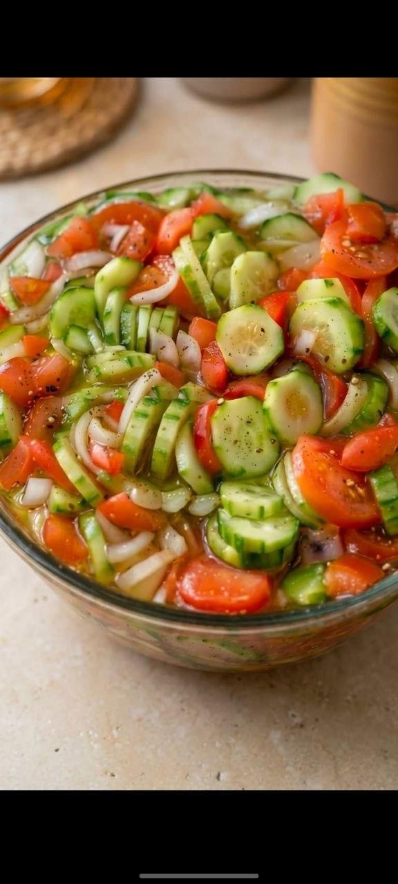Gurka- och tomatsallad
