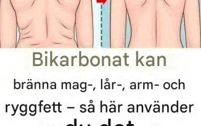 3 recept med bikarbonat för att bränna magfett