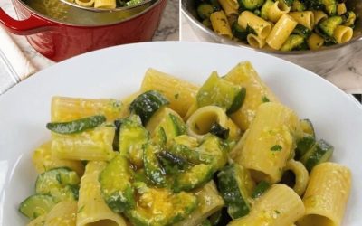 Pasta med zucchini och krämig italiensk örtsås