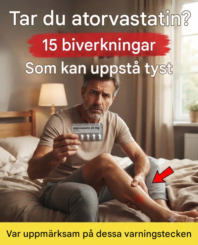 Tar du atorvastatin? Kan dessa 15 subtila biverkningar påverka dig?