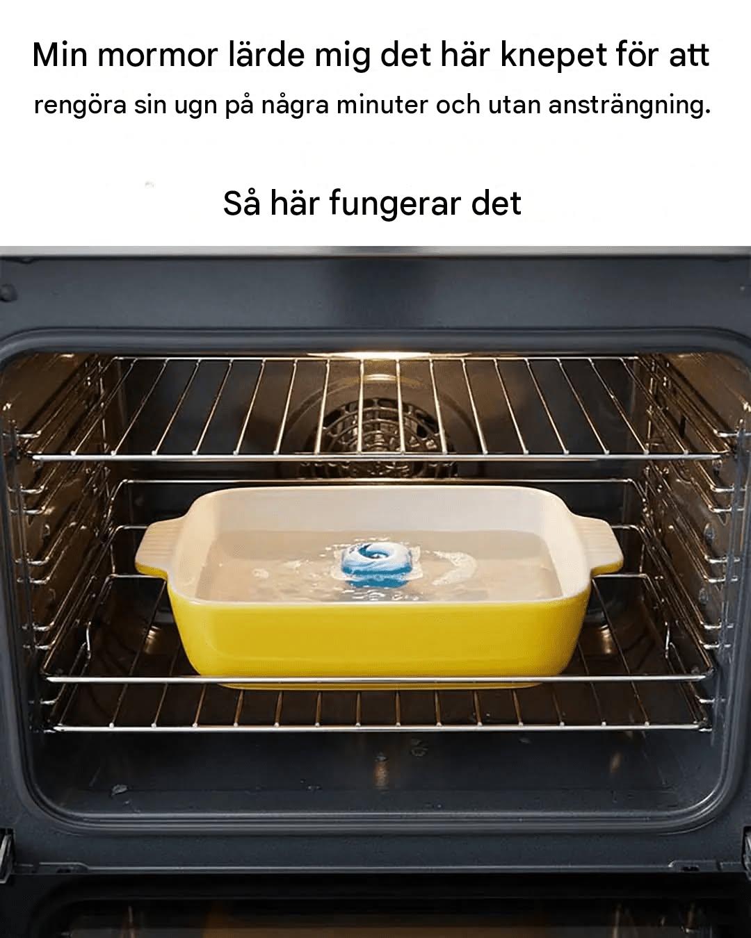 Här är ett enkelt gammaldags knep för att rengöra en ugn
