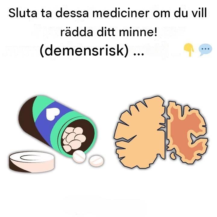 De viktigaste grupperna av läkemedel som kan leda till demens över tid