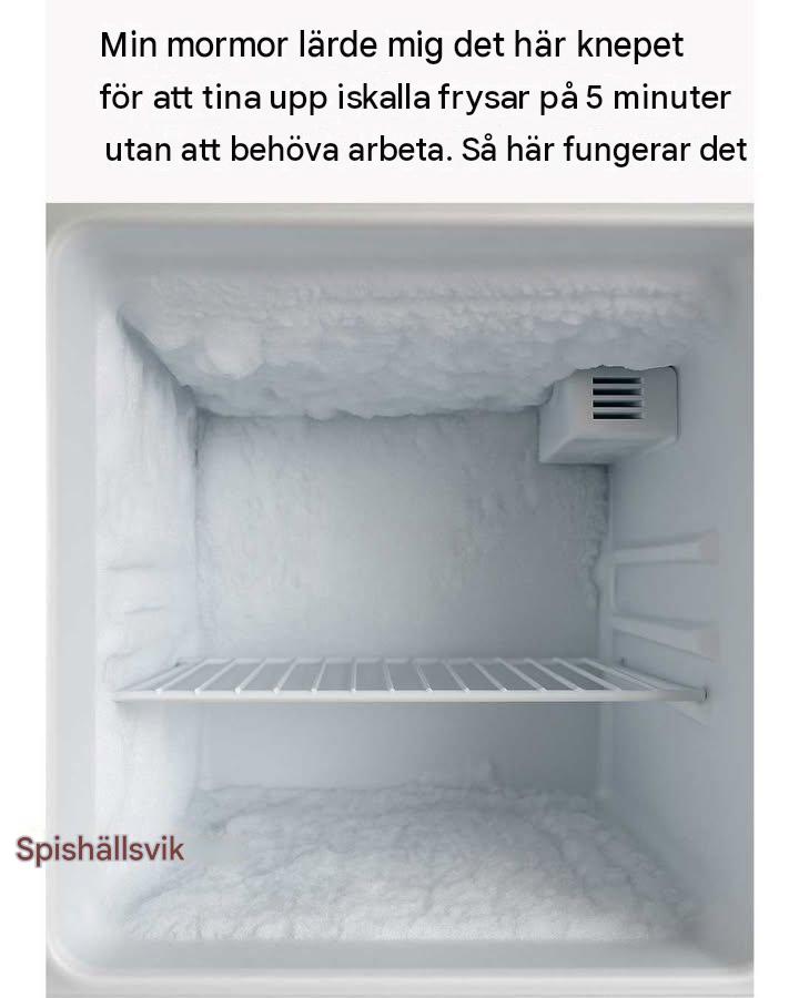 Min mormor lärde mig det här knepet för att tina upp iskalla frysar på 5 minuter utan att behöva arbeta. Så här fungerar det.