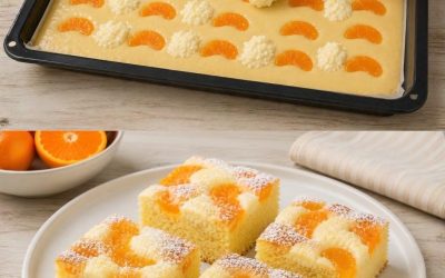 Liten koppformad bulle fylld med keso och mandariner