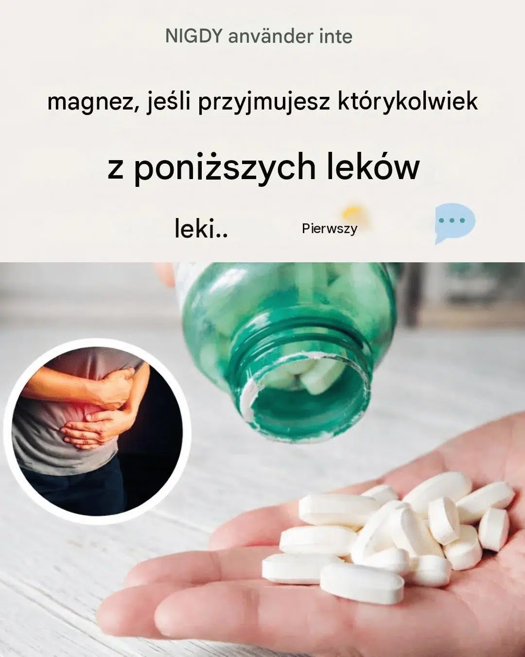 NIGDY nie stosuj magnezu, jeśli przyjmujesz którykolwiek z następujących leków