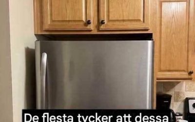 Det smarta sättet att använda skåpen ovanför kylskåpet