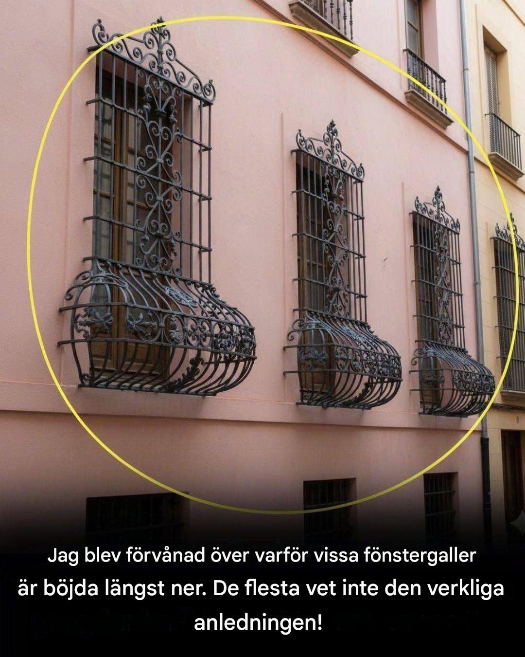 Varför vissa fönstergaller böjs utåt längst ner Den verkliga anledningen till att de flesta inte vet