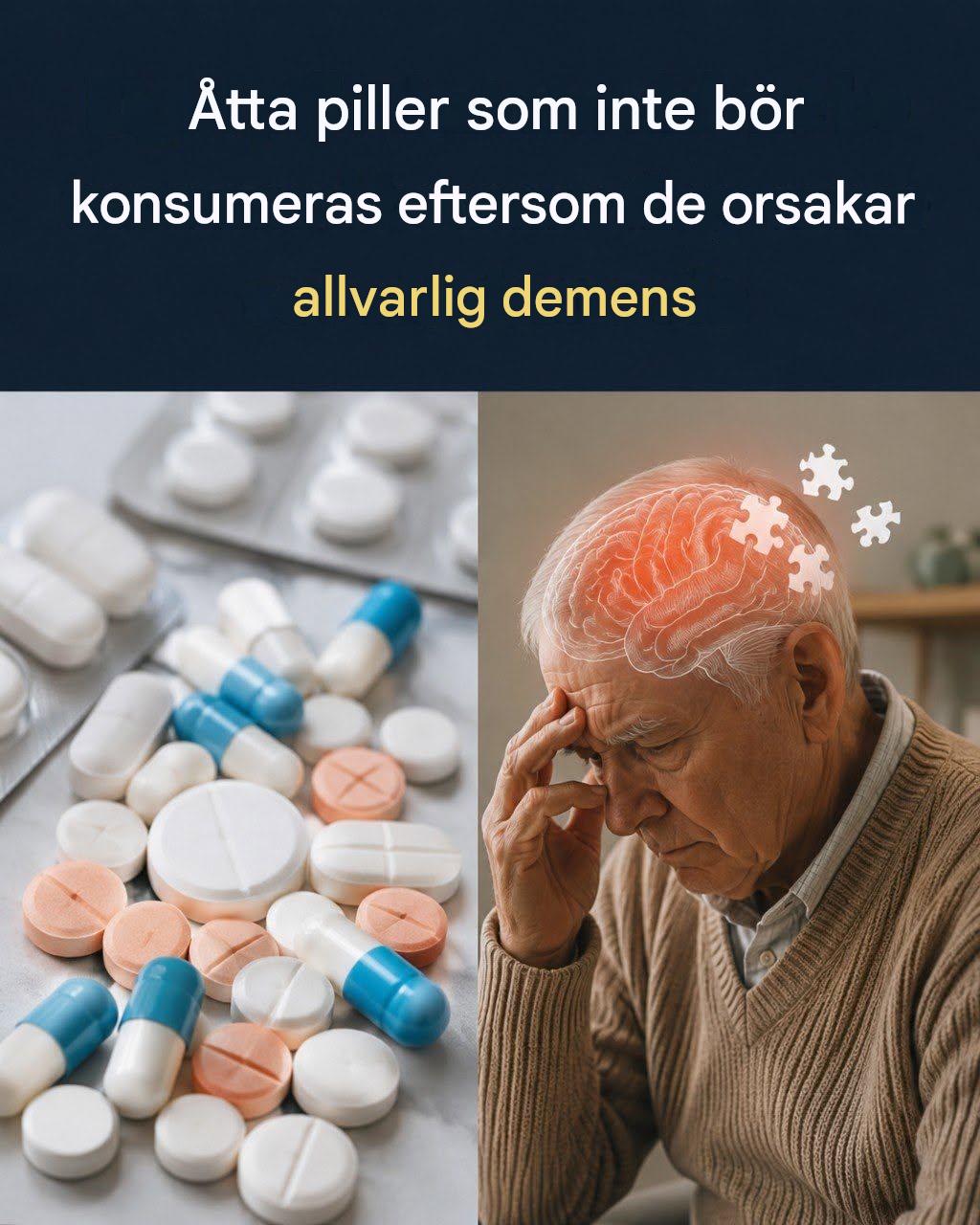 Varning: 8 typer av läkemedel kopplade till ökad demensrisk