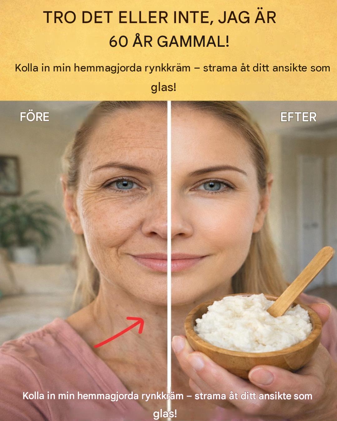 Förbered bikarbonatkrämen och applicera den innan du går och lägger dig. Hejdå rynkor och blemmor… se mer. För att fortsätta få mina recept, säg bara något… Tack!