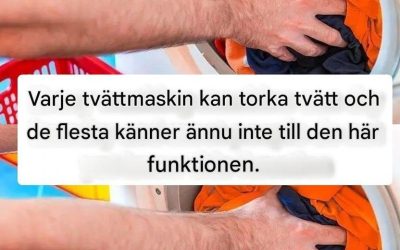 Varje tvättmaskin kan torka tvätt och de flesta känner ännu inte till den här funktionen.