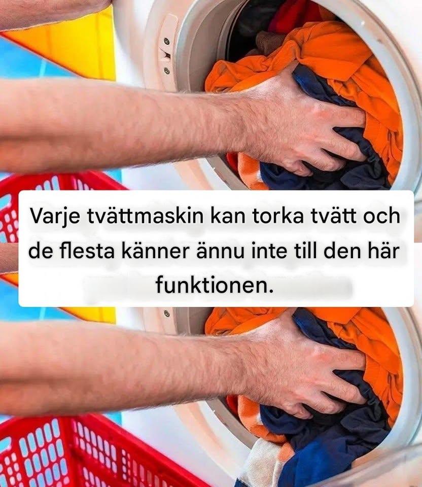 Varje tvättmaskin kan torka tvätt och de flesta känner ännu inte till den här funktionen.