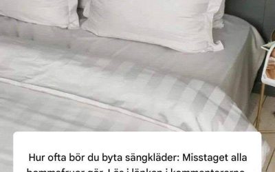 Hur ofta bör du byta sängkläder?
