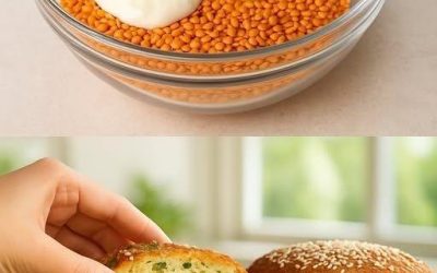 Bröd med rött lins- och örtbröd