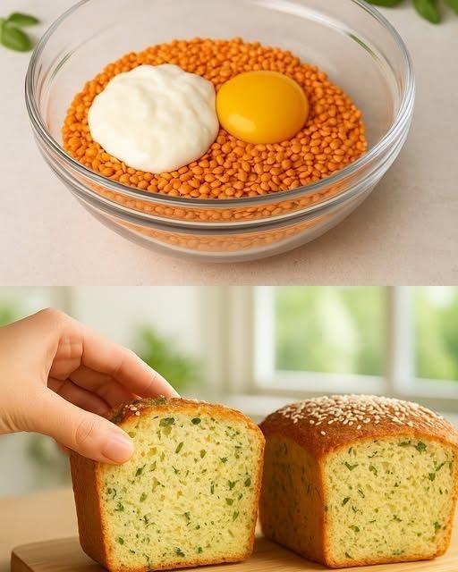 Bröd med rött lins- och örtbröd