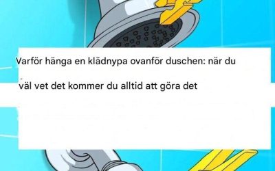 Varför en klädnypa hänger över duschen: När du vet det, kommer du alltid att veta det.