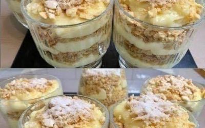 När jag känner mig lat gör jag alltid den här efterrätten. “Napoleon i ett glas”: en fingerslickande godhet. Uppäten på 2 minuter.